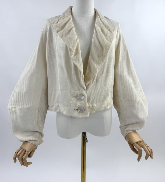 Vintage 1930s Art Deco Crop Balloon Sleeve Jacket (1 of 13)