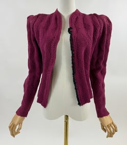 Vintage 1930s Wool Knit Deco Cardigan Sweater