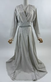 Antique Edwardian Stripe Cotton 2 Piece Set