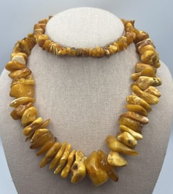 Impressive 140+ Gram Butterscotch Amber Necklace