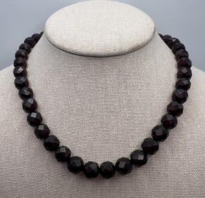 Estate Jewelry Vintage Cherry Amber Bead Necklace