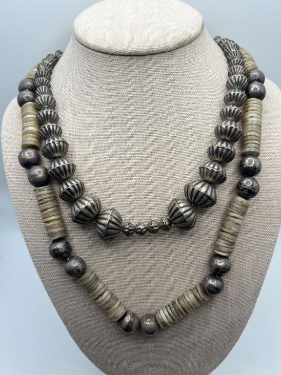 Vintage Native American Sterling Silver Necklaces (1 of 7)