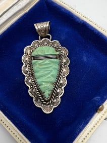 Vintage Signed Native American Sterling Pendant