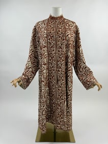 Vintage 1960s Kashmir Embroidered Paisley Coat