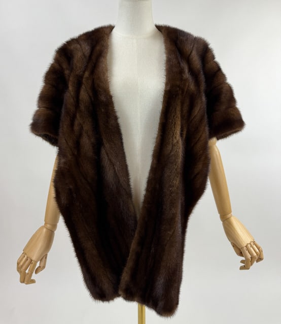 Vintage 1940s Brown Fur Stole Wrap Bolero Shawl (1 of 9)