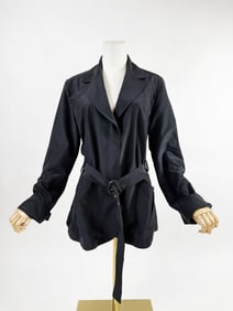 Vintage Armani Black Belted Blazer Jacket
