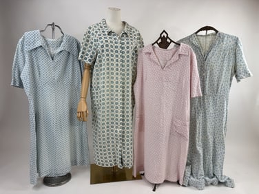 Collection of Vintage 1930s Feedsack House Dresses