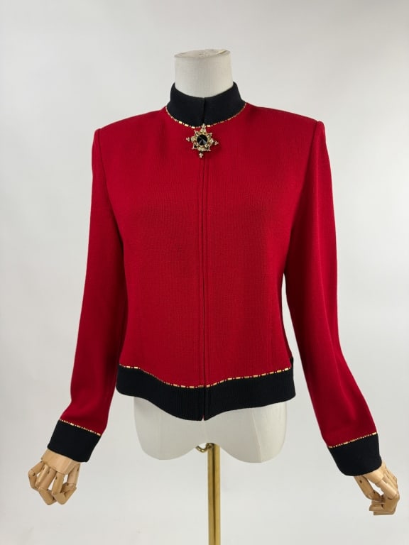 Vintage St. John Collection Zip Front Knit Jacket (1 of 8)