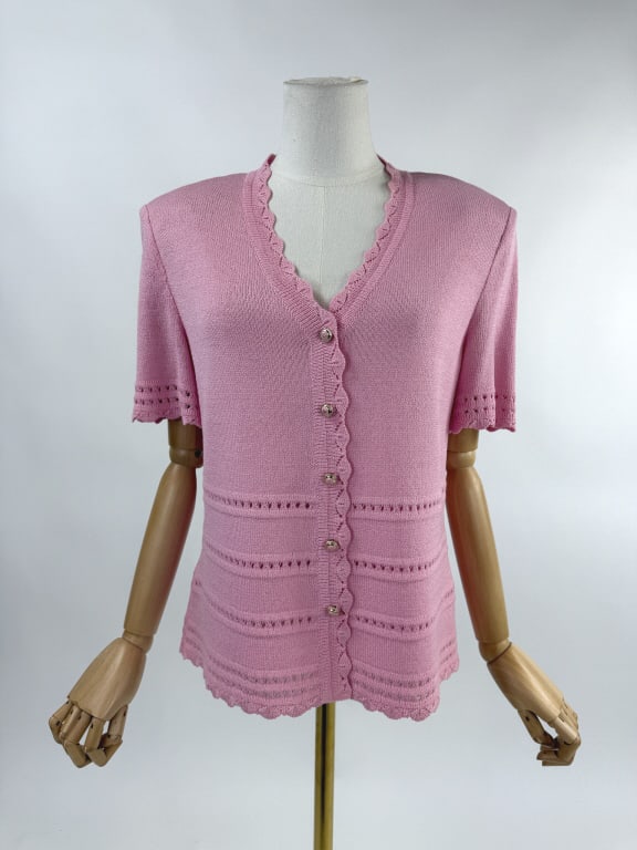 Vintage St. John Collection Pink Knit Sweater Top (1 of 7)