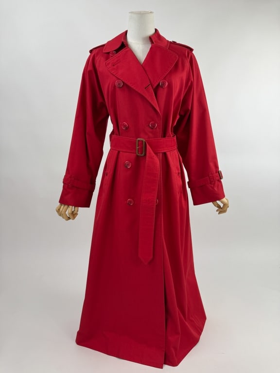 Vintage Burberry's London Red Trench Coat (1 of 13)