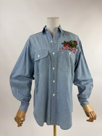 Vintage 1990s Ralph Lauren Chambray Denim Shirt