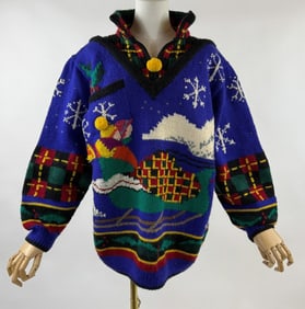 Vintage Berek Marta D Hand Knit Art Sweater
