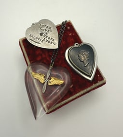 Vintage WWII Era Sweetheart Charm Trench Art Lot