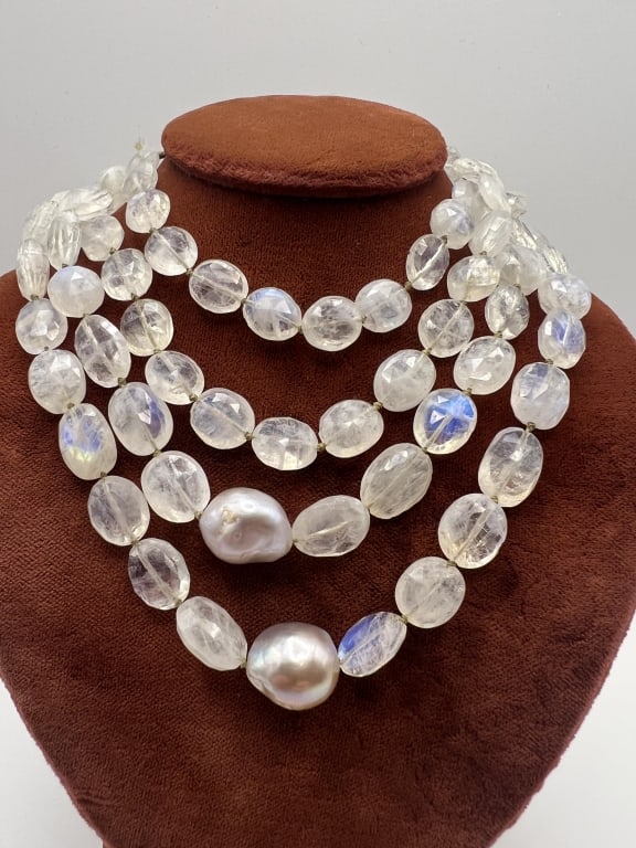 Lena Skadegard Moonstone & Cultured Pearl Necklace (1 of 12)