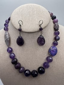 Chan Luu Amethyst Snowflake Obsidian Necklace