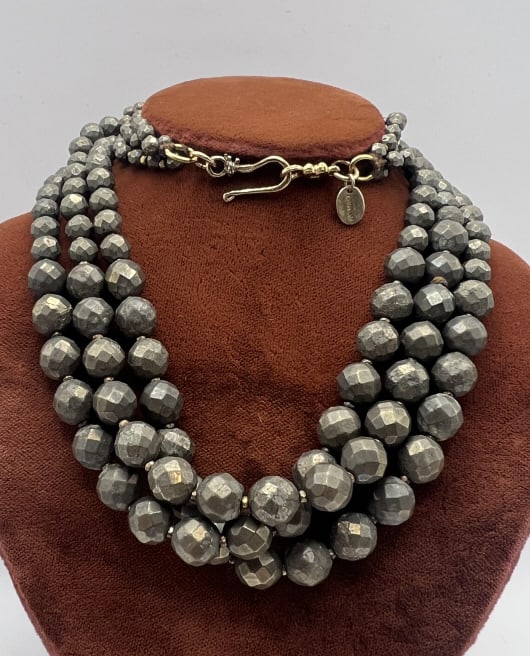 Chan Luu Faceted Pyrite Fools Gold Necklace (1 of 7)