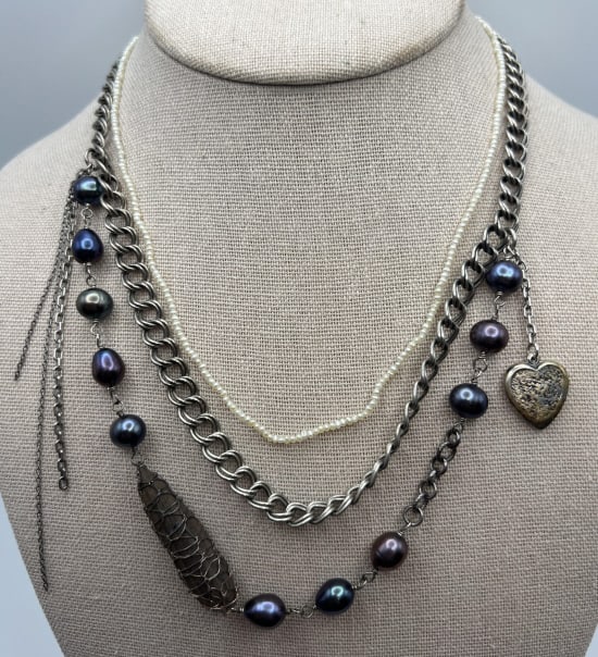 Chan Luu Necklace Sterling & Pearl Necklace (1 of 7)