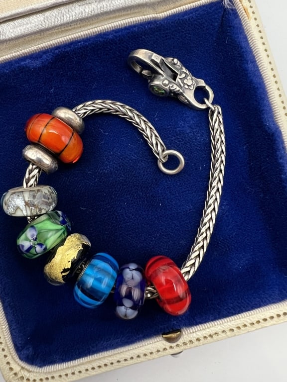 Trollbeads Sterling Silver & Art Glass Bracelet (1 of 5)