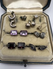 Collection of Vintage Sterling Silver Earrings