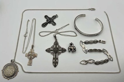 Estate Collection of Sterling Silver Jewelry