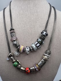 Sterling Silver Trollbeads Pandora Bead Necklaces