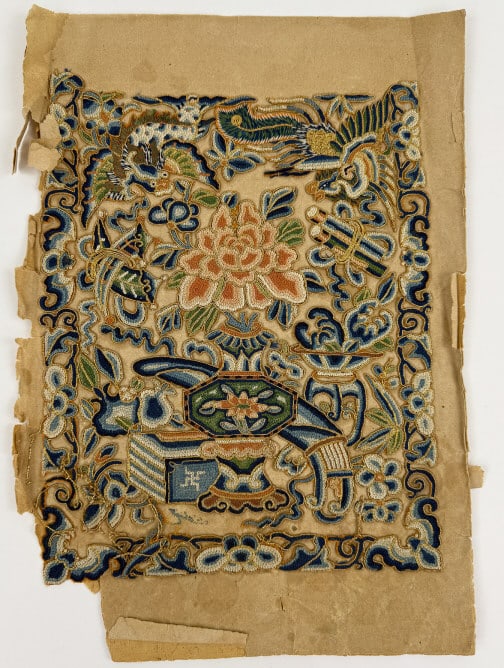 Antique Chinese Forbidden Stitch Silk Embroidery (1 of 7)
