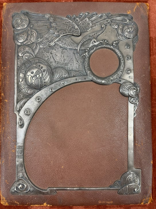 Antique Imperial Russian Ornate Silver Book Cover: Antique Imperial Russian Ornate Silver Book Cover. Hallmarked 84 with another small stamp, please see photos. Manner of / possibly made by Mikhail Tarasov. Ornately detailed Art Nouveau influenced sil