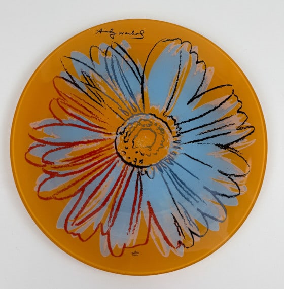 Andy Warhol Rosenthal Art Glass Flower Plate (1 of 6)