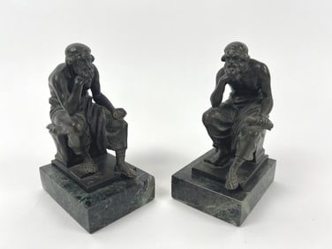 Pair Theodore Ullman (1903 - 1996) Bronze Statues