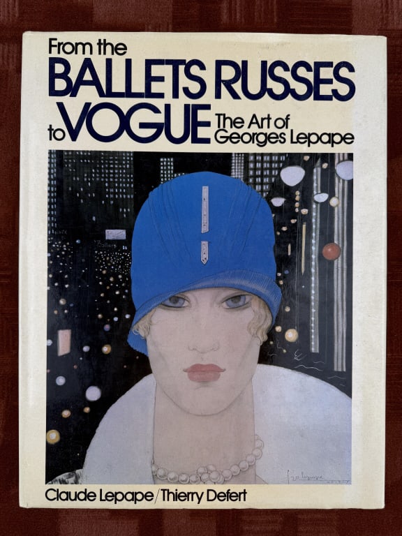 Estate of Jacqueline Kennedy Onassis Sothebys Book: Estate of Jacqueline Kennedy Onassis Sothebys Book. Titled "From the Ballets Russes to Vogue The Art of Georges Lepape" measures 14 x 10.75 inches. Interior cover with label from Sothebys reading, "Th
