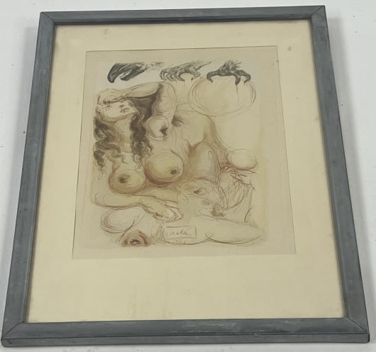 Salvador Dali (1904-1989) Signed Framed Woodblock (1 of 8)