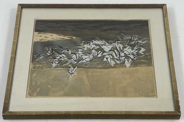 Seong Moy (1921-2013) Chinese American Lithograph (1 of 9)