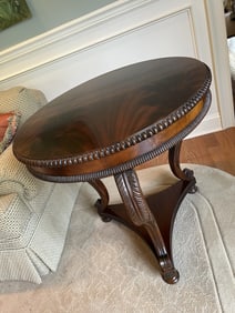 Quality Neo Classical Design Mahogany End Table