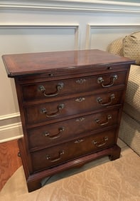 Vintage English Style Burl Wood Chest of Drawers