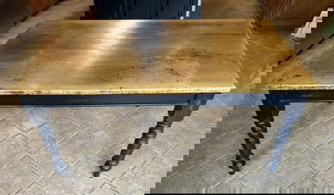 Antique Pine Wood Farm Table Dining Table