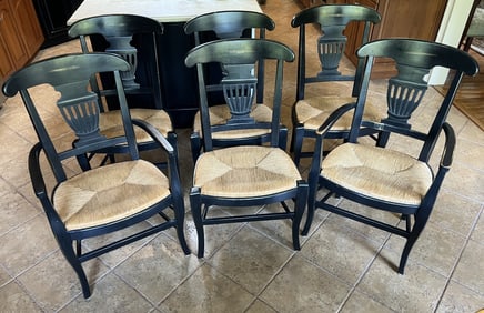 Six Custom Made French Provencal Dining Chairs