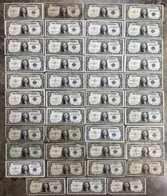 Collection of Series 1935 $1 One Dollar Bills