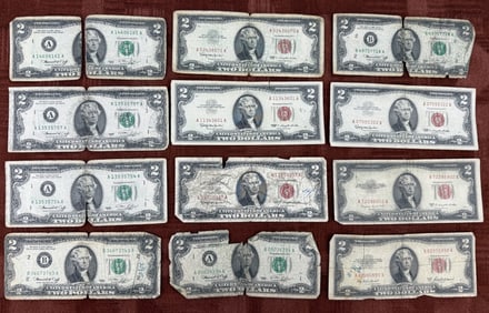 Collection Series 1953, 1963 1976 $2 Bills