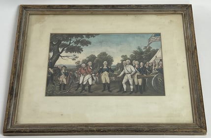 Antique Currier & Ives Print of General Burgoyne