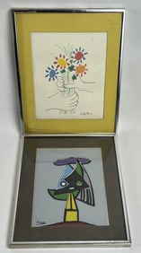 Two Framed Pablo Picasso Chromo Lithographs