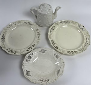 Collection of Antique 19th C Creamware Pottery
