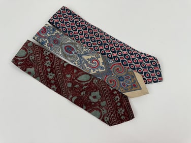 Three Silk Ties Christian Dior Armani Courchevel