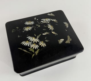 Antique Russian Hand Painted Lacquer Box