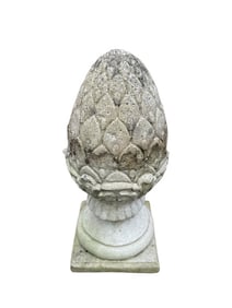 Vintage Garden Element Cast Stone Acorn Statue