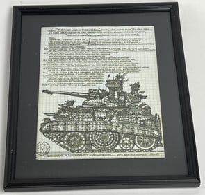 R W Barrett - Original Drawing in Custom Frame