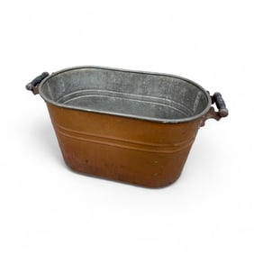 Large Antique Copper Bucket - Ideal for Firewood