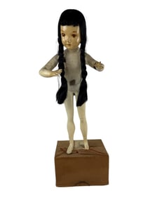 Vintage Store Display Automaton Doll on Stand