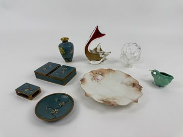 Collection of Cloisonne Art Glass & Porcelain