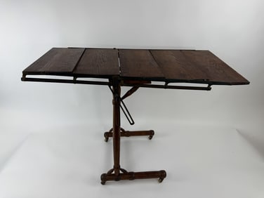 Antique C 1900 Metamorphic Table & Shelf Unit