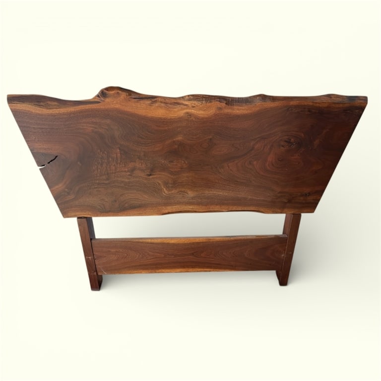 George Nakashima Bed from Estate of Orig Owner: George Nakashima Bed Head Board from Estate of the Original Owner. American woodworker and architect, George Nakashima born May 24, 1905, Spokane, WA - died June 15, 1990, New Hope, PA. Twin size head